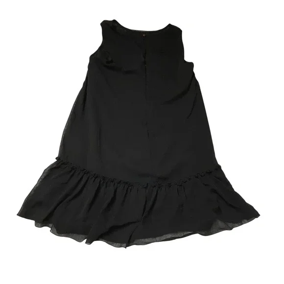Tommy Hilfiger Black Sleeveless‎ Ruffle Hem Dress Women Sz 14 Little Black dress - Picture 2 of 8